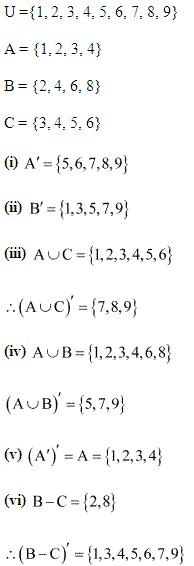 NCERT Solutions for 11th Class Maths: Chapter 1-Sets Ex.1.5 Que. 1