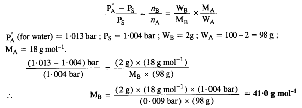 NCERT Solutions for 12th Class Chemistry: Chapter 2-Solutions Ex.2.14