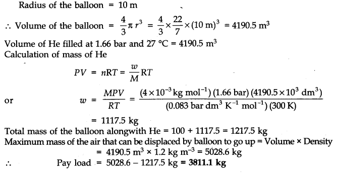 NCERT Solutions for 11th Class Chemistry: Chapter 5-States of Matter Que. 16