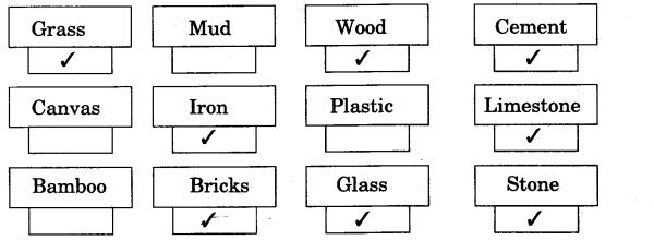 NCERT Solutions for 3rd Class Environmental Studies: Chapter 18-A House Like This! Que. 12