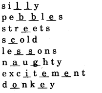 NCERT Solutions for 3rd Class English: Chapter 8-My Silly Sister  
Word Building
(1)