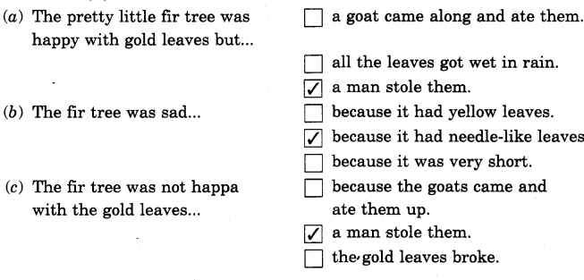 NCERT Solutions for 4th Class English: Chapter 4-THE LITTLE FIR TREE