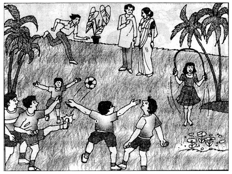 NCERT Solutions for Class 10 Sanskrit Grammar: खण्डः ‘ख’ (रचनात्मक कार्यम्)-चित्रवर्णनम् अथवा अनुच्छेदलेखनम्