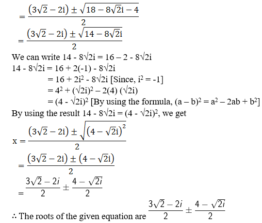 RD Sharma Solutions for Class 11 Maths Chapter 14 – Quadratic Equations