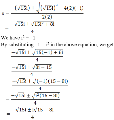 RD Sharma Solutions for Class 11 Maths Chapter 14 – Quadratic Equations
