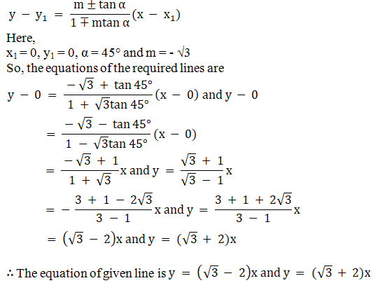 RD Sharma Solutions for Class 11 Maths Chapter 23 – The Straight Lines