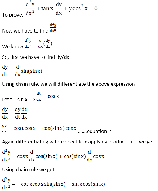 RD Sharma Solutions for Class 12 Maths Chapter 12 Higher Order Derivatives