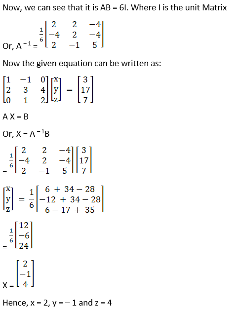 RD Sharma Solutions for Class 12 Maths Chapter 8 Solutions of Simultaneous Linear Equations