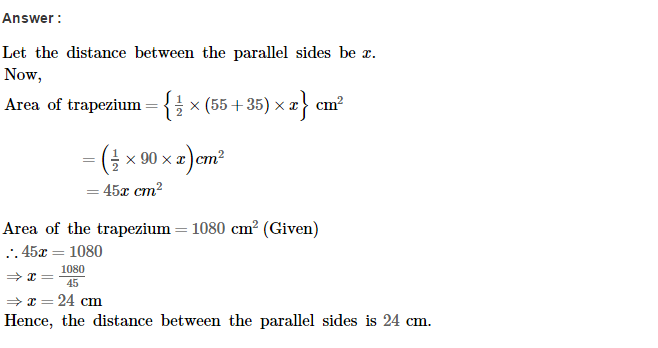 RS Aggarwal Solutions for Class 8 Maths Chapter 18–Area of a Trapezium and a Polygon Ex 18A Q4