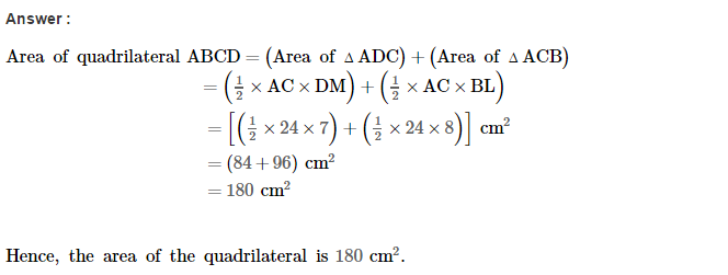 RS Aggarwal Solutions for Class 8 Maths Chapter 18–Area of a Trapezium and a Polygon Ex 18B Q1
