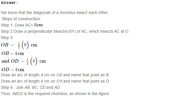 RS Aggarwal Solutions for Class 8 Maths Chapter 17–Construction of Quadrilaterals Exercise 17A Q12