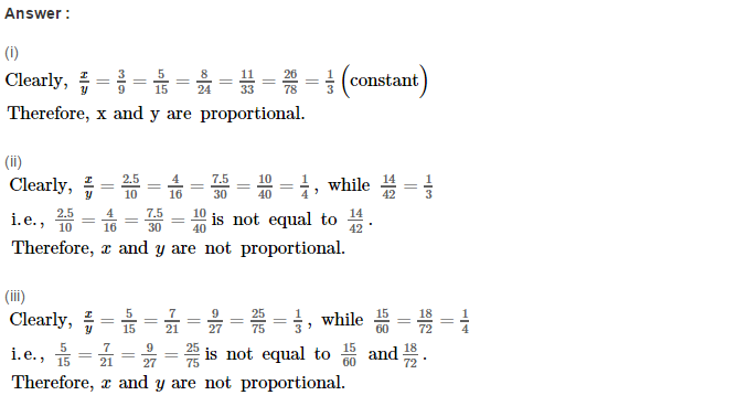 RS Aggarwal Solutions for Class 8 Maths Chapter 12–Direct and Inverse Proportion Ex 12A Q1