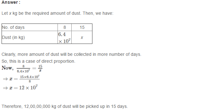 RS Aggarwal Solutions for Class 8 Maths Chapter 12–Direct and Inverse Proportion Ex 12A Q10