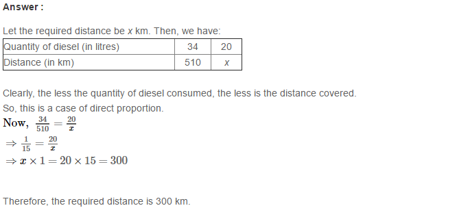 RS Aggarwal Solutions for Class 8 Maths Chapter 12–Direct and Inverse Proportion Ex 12A Q3
