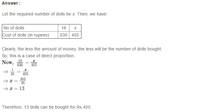 RS Aggarwal Solutions for Class 8 Maths Chapter 12–Direct and Inverse Proportion Ex 12A Q6