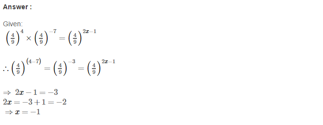RS Aggarwal Solutions for Class 8 Maths Chapter 2–Exponents Exercise 2A Q10