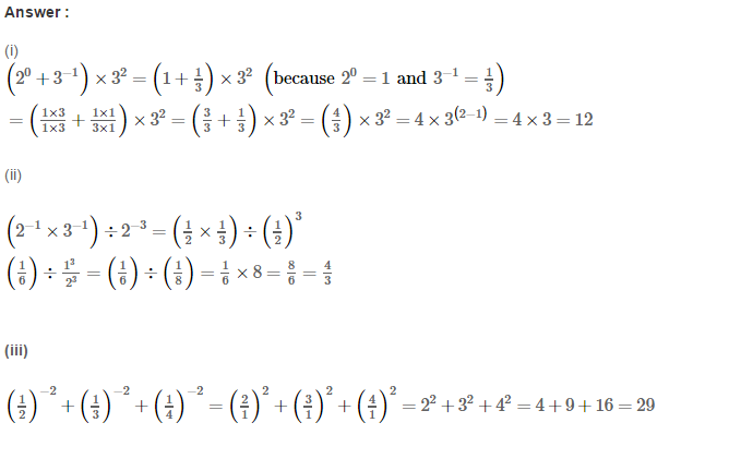 RS Aggarwal Solutions for Class 8 Maths Chapter 2–Exponents Exercise 2A Q8