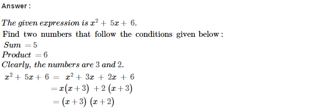 RS Aggarwal Solutions for Class 8 Maths Chapter 7–Factorisation Ex 7D Q1