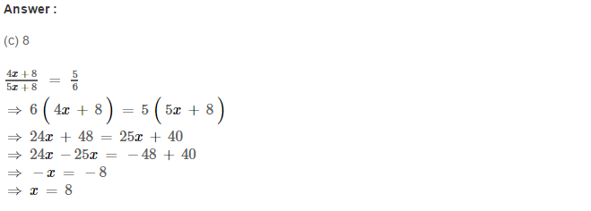 RS Aggarwal Solutions for Class 8 Maths Chapter 8–Linear Equations Ex 8C Q10