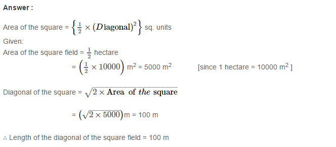 RS Aggarwal Solutions for Class 7 Maths Chapter 20–Mensuration Q13