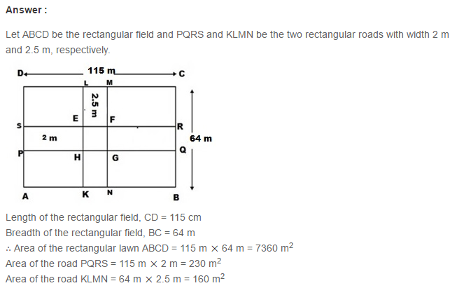 RS Aggarwal Solutions for Class 7 Maths Chapter 20–Mensuration Exercise 20B Q12
