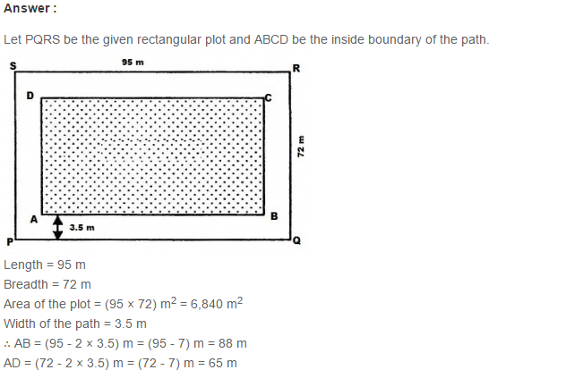 RS Aggarwal Solutions for Class 7 Maths Chapter 20–Mensuration Exercise 20B Q2