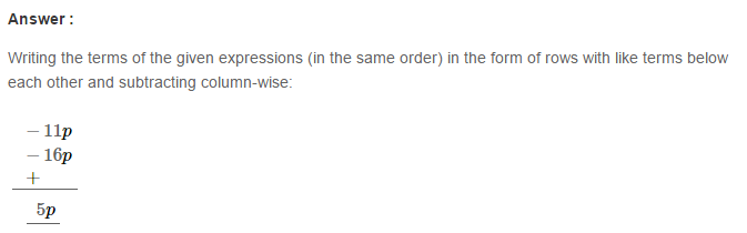 RS Aggarwal Solutions for Class 8 Maths Chapter 6–Operations on Algebraic Expressions Ex 6A Q12