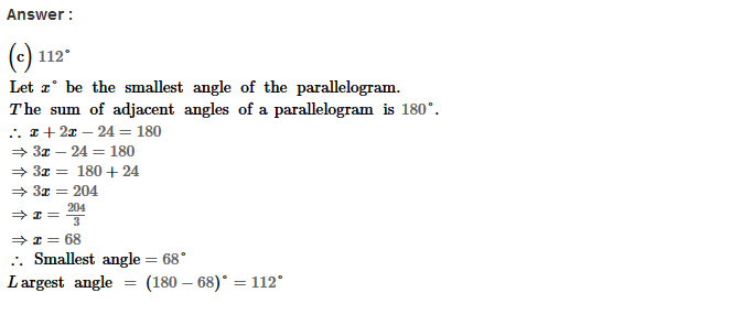 RS Aggarwal Solutions for Class 8 Maths Chapter 16–Parallelograms Exercise 16B Q10
