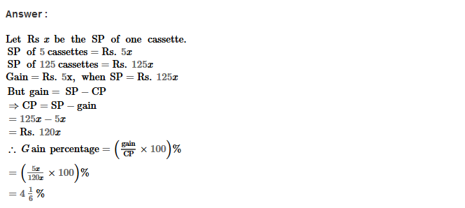 RS Aggarwal Solutions for Class 8 Maths Chapter 10–Profit and Loss Ex 10C Q10