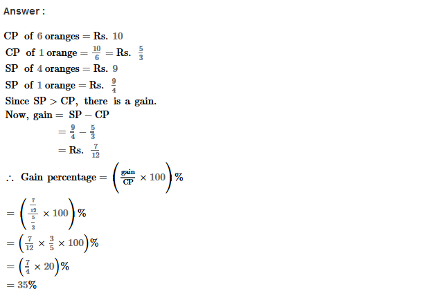 RS Aggarwal Solutions for Class 8 Maths Chapter 10–Profit and Loss Ex 10C Q12