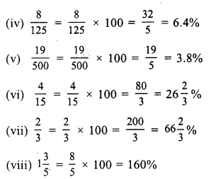 RS Aggarwal Solutions for Class 7 Maths Chapter 10–Percentage Ex 10A Question 1