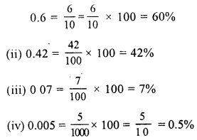 RS Aggarwal Solutions for Class 7 Maths Chapter 10–Percentage Ex 10A Question 6