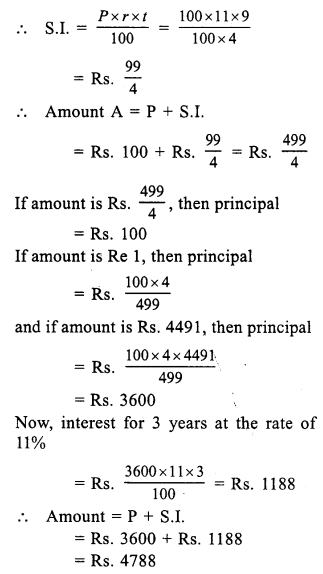 RS Aggarwal Solutions for Class 7 Maths Chapter 12–Simple Interest Ex 12A Question 16