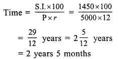 RS Aggarwal Solutions for Class 7 Maths Chapter 12–Simple Interest Ex 12A Question 8