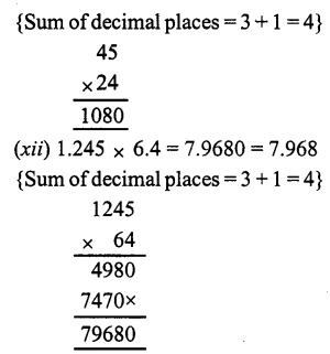 RS Aggarwal Solutions for Class 7 Maths Chapter 3–Decimals Ex 3C Question 5