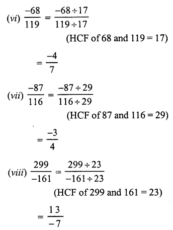 RS Aggarwal Solutions for Class 7 Maths Chapter 4–Rational Numbers Ex 4A Question 17