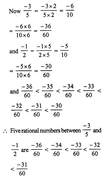 RS Aggarwal Solutions for Class 7 Maths Chapter 4–Rational Numbers Ex 4B Question 10