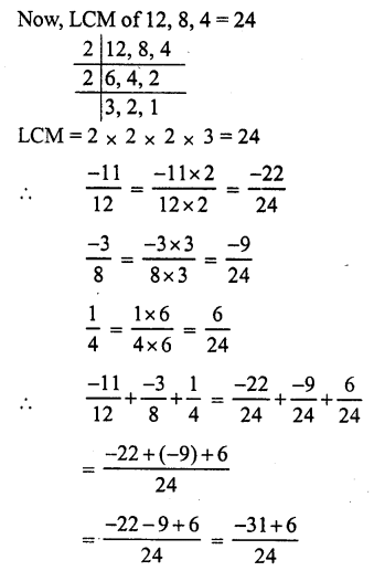 RS Aggarwal Solutions for Class 7 Maths Chapter 4–Rational Numbers Ex 4C Question 3