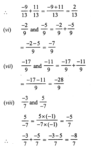 RS Aggarwal Solutions for Class 7 Maths Chapter 4–Rational Numbers Ex 4C Question 1
