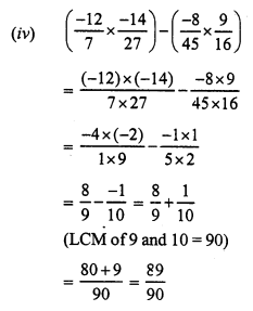 RS Aggarwal Solutions for Class 7 Maths Chapter 4–Rational Numbers Ex 4E Question 4