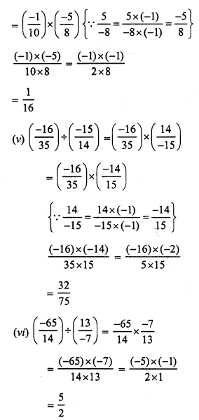 RS Aggarwal Solutions for Class 7 Maths Chapter 4–Rational Numbers Ex 4F Question 1