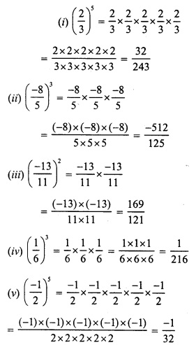 RS Aggarwal Solutions for Class 7 Maths Chapter 5–Exponents Ex 5A Question 3