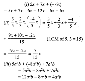 RS Aggarwal Solutions for Class 7 Maths Chapter 6–Algebraic Expressions Ex 6A Question 1