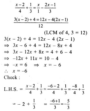 RS Aggarwal Solutions for Class 7 Maths Chapter 7–Linear Equations in One Variable Ex 7A Question 19