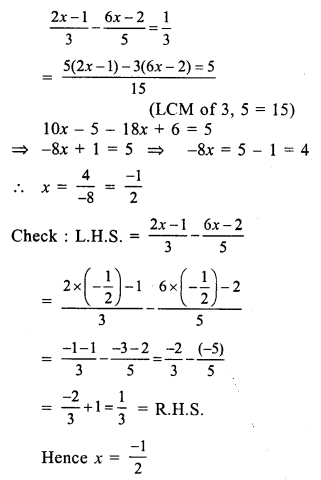 RS Aggarwal Solutions for Class 7 Maths Chapter 7–Linear Equations in One Variable Ex 7A Question 20