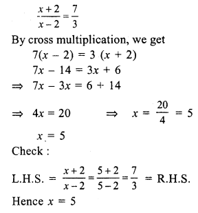 RS Aggarwal Solutions for Class 7 Maths Chapter 7–Linear Equations in One Variable Ex 7A Question 31