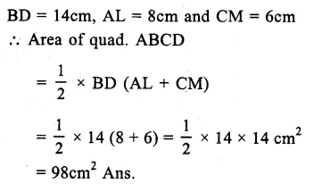 RS Aggarwal Solutions for Class 9 Maths Chapter 10–Area Question 8