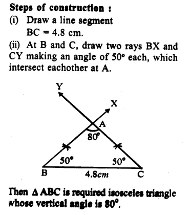 RS Aggarwal Solutions for Class 9 Maths Chapter 12–Geometrical Constructions Question 9