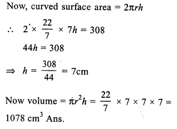 RS Aggarwal Solutions for Class 9 Maths Chapter 13–Volume and Surface Area Ex 13B Question 10