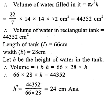 RS Aggarwal Solutions for Class 9 Maths Chapter 13–Volume and Surface Area Ex 13B Question 14